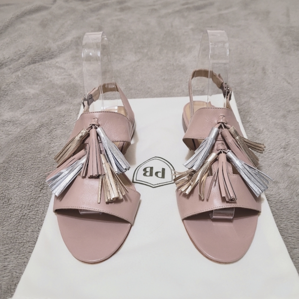Poppy Barley Della Tassel Sandal in Blush Multi Size 7